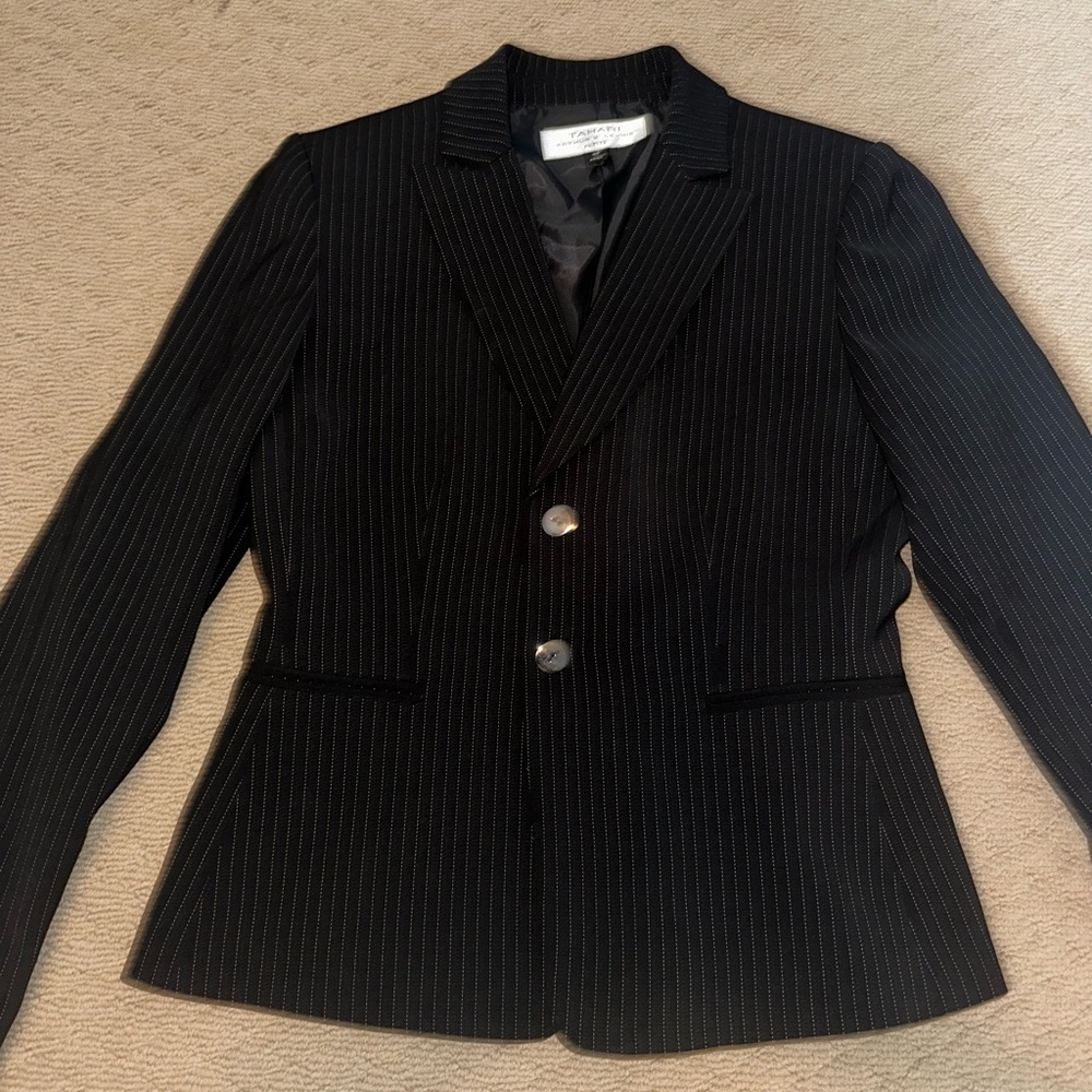 Black Pinstripe Blazer